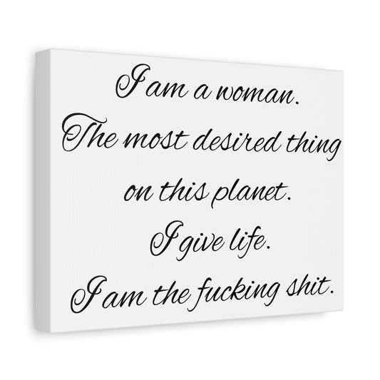 Empowering Canvas Wall Art: Feminist Decor, Gift for Women, Home Office Inspiration, Motivation, Self-Love Statement Piece