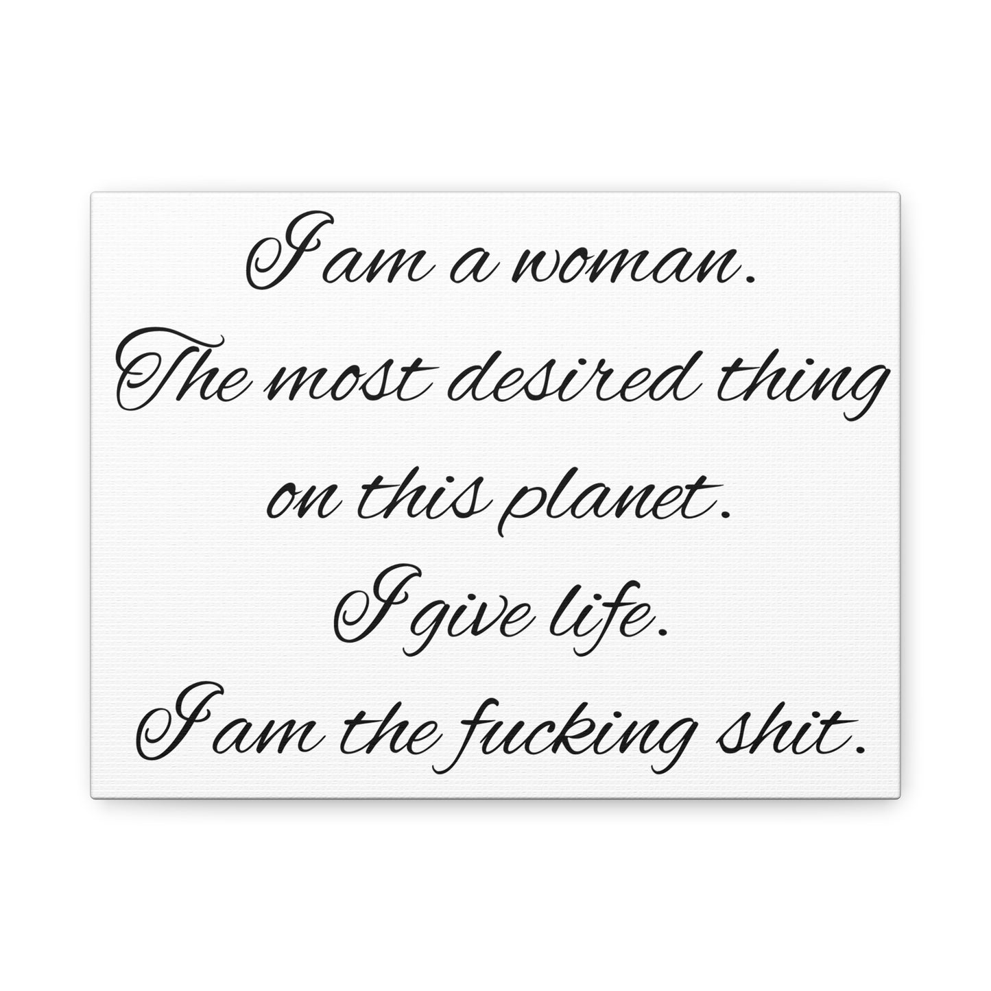 Empowering Canvas Wall Art: Feminist Decor, Gift for Women, Home Office Inspiration, Motivation, Self-Love Statement Piece