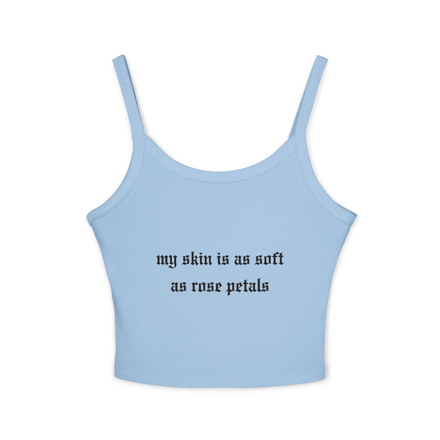 Soft Rose Petals Tank Top | Cute Women's Spaghetti Strap | Casual Summer Wear, Inspirational Gift, Relaxed Style, Festival Top