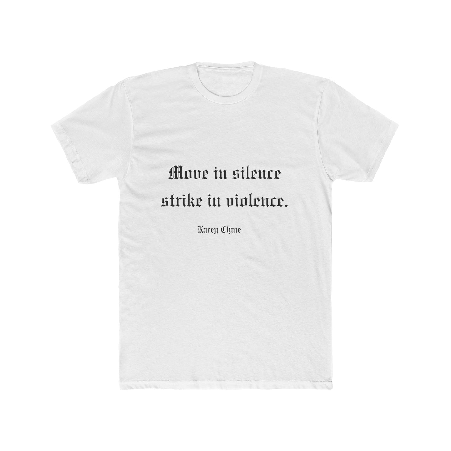 Skull Graphic Unisex Cotton Crew Tee - Move in Silence Strike in Violence, Streetwear Shirt, Edgy T-Shirt, Graphic Tee, Unique Gift