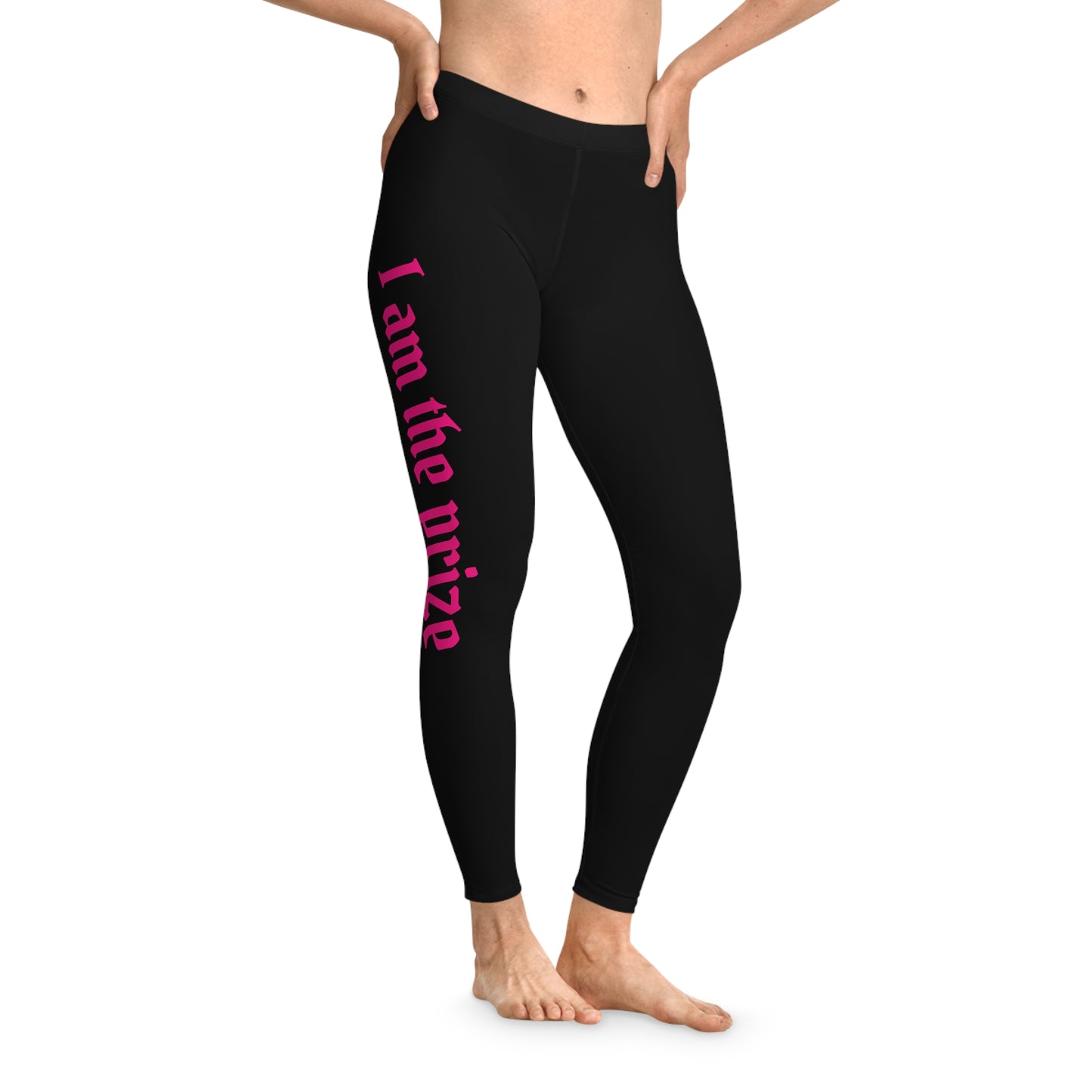 Bold Statement Leggings, I Am The Prize Leggings, Fitness Apparel, Yoga Pants, Gift for Her, Activewear, Motivational Clothing