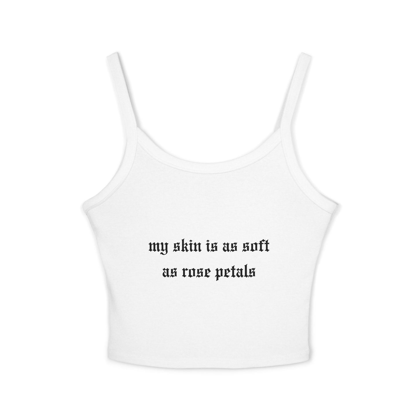 Soft Rose Petals Tank Top | Cute Women's Spaghetti Strap | Casual Summer Wear, Inspirational Gift, Relaxed Style, Festival Top