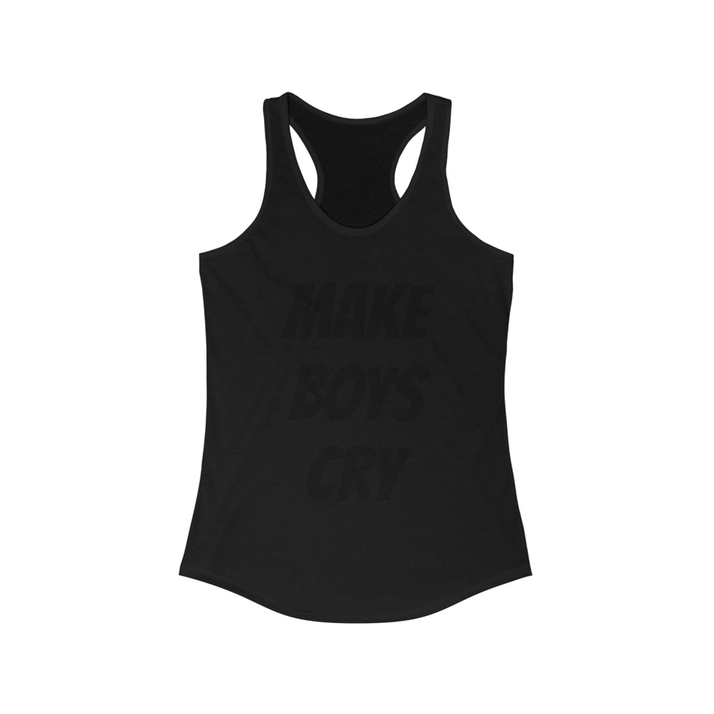 Make Boys Cry Racerback Tank, Feminist Workout Top, Casual Summer Shirt, Gifts for Her, Trendy Sportswear