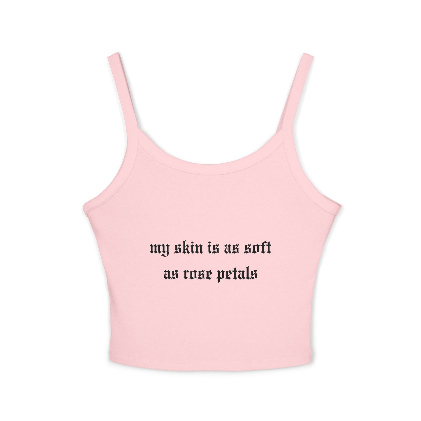 Soft Rose Petals Tank Top | Cute Women's Spaghetti Strap | Casual Summer Wear, Inspirational Gift, Relaxed Style, Festival Top