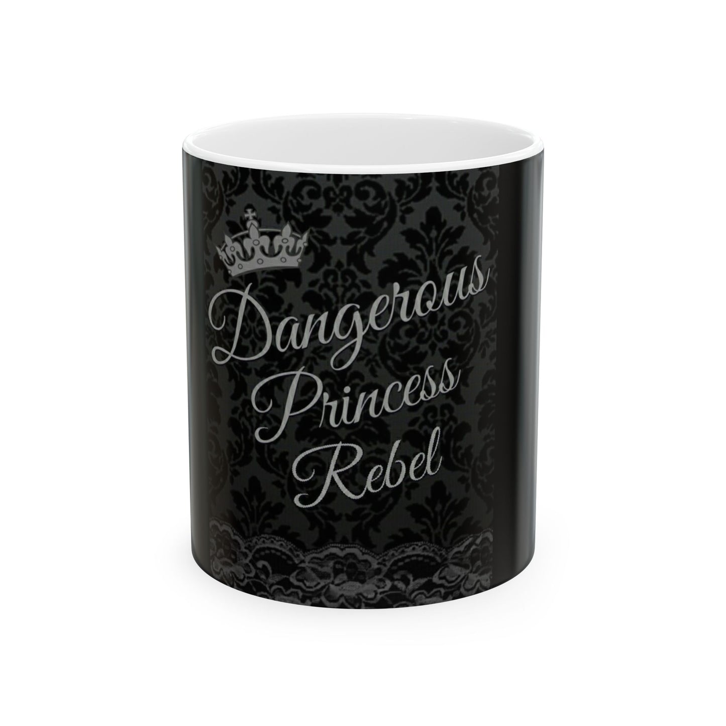 Rebel Princess Ceramic Mug - Unique Gift for Royalty, Coffee Lovers, Birthday, Halloween, Home Decor
